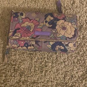 VERA BRADLEY Tri-fold Euro Wallet - Paisley Amethyst Purple